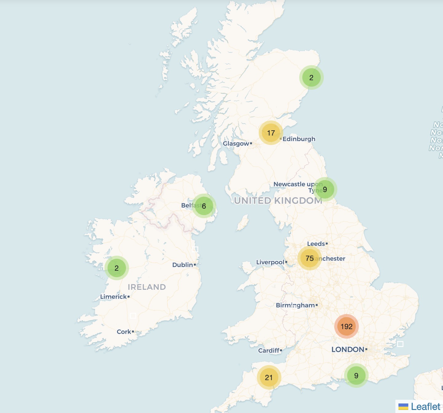 Job map — United Kingdom